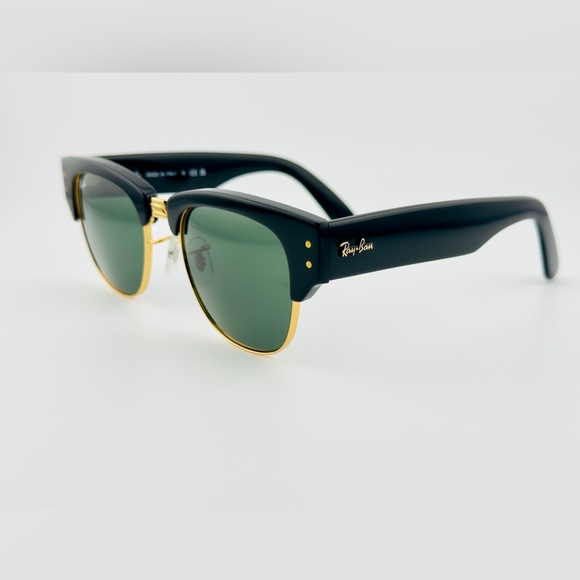 Ray-Ban Mega ClubMaster Sunglasses RB0316S Acetate Black Frame Green Lenses New! - Picture 7 of 12